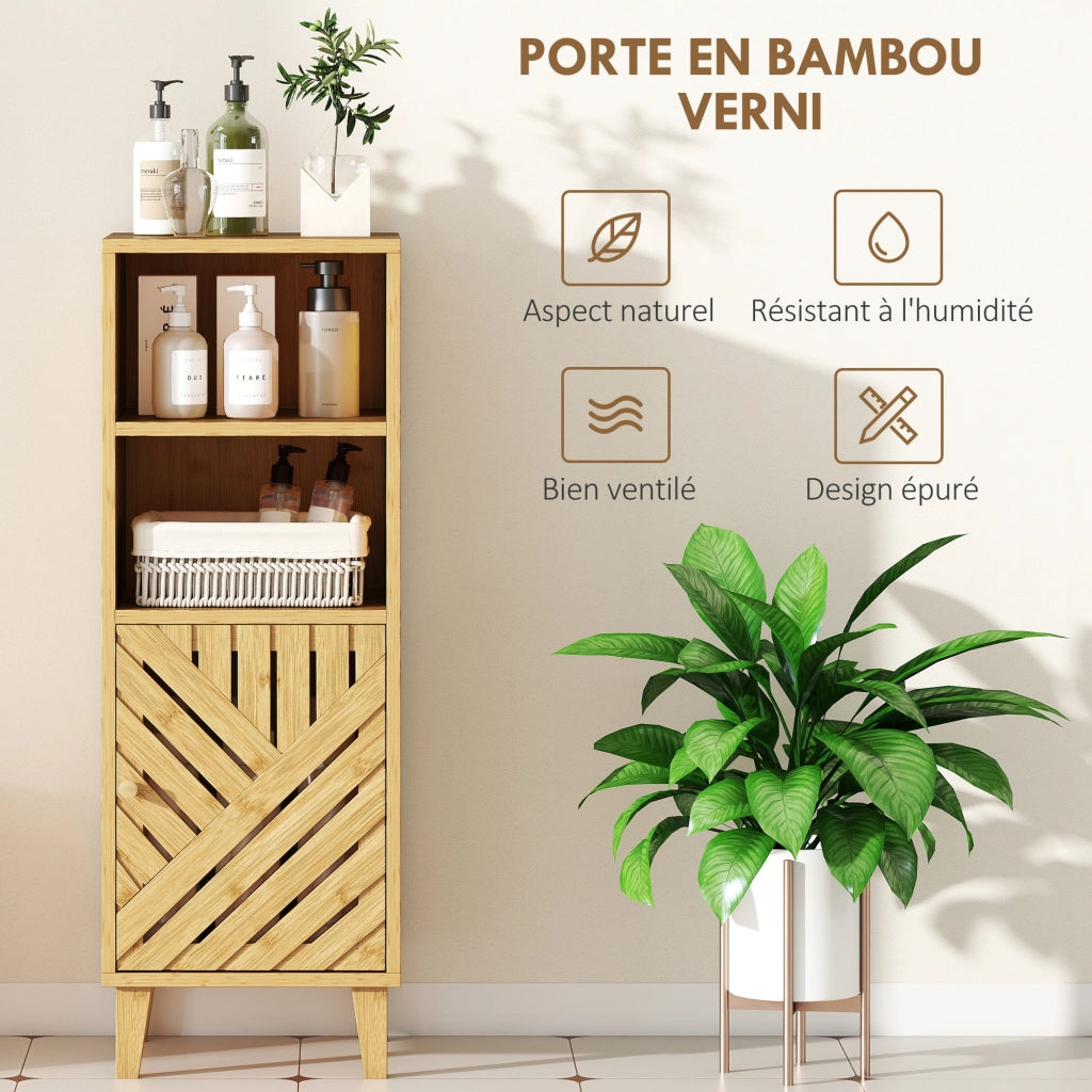 Mobile da bagno ¨C zephmum ¨C effetto legno naturale 32x30x90 cm