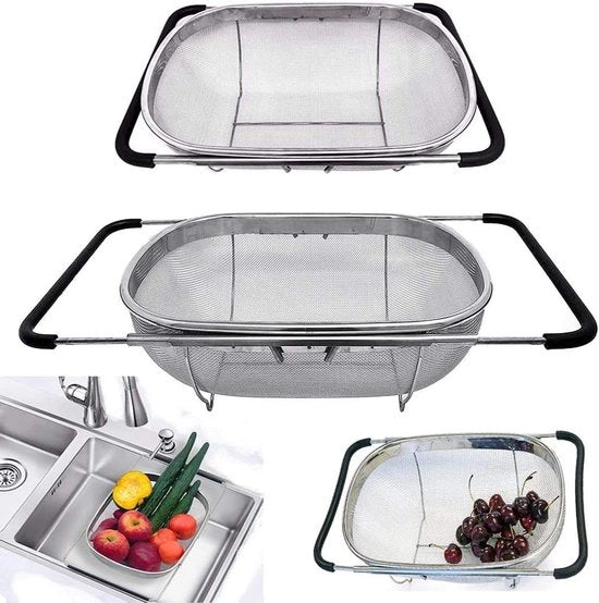 Vassoio Ovale in Acciaio Inossidabile - Frutta e Verdure - 1 pezzo - Setola Finissima