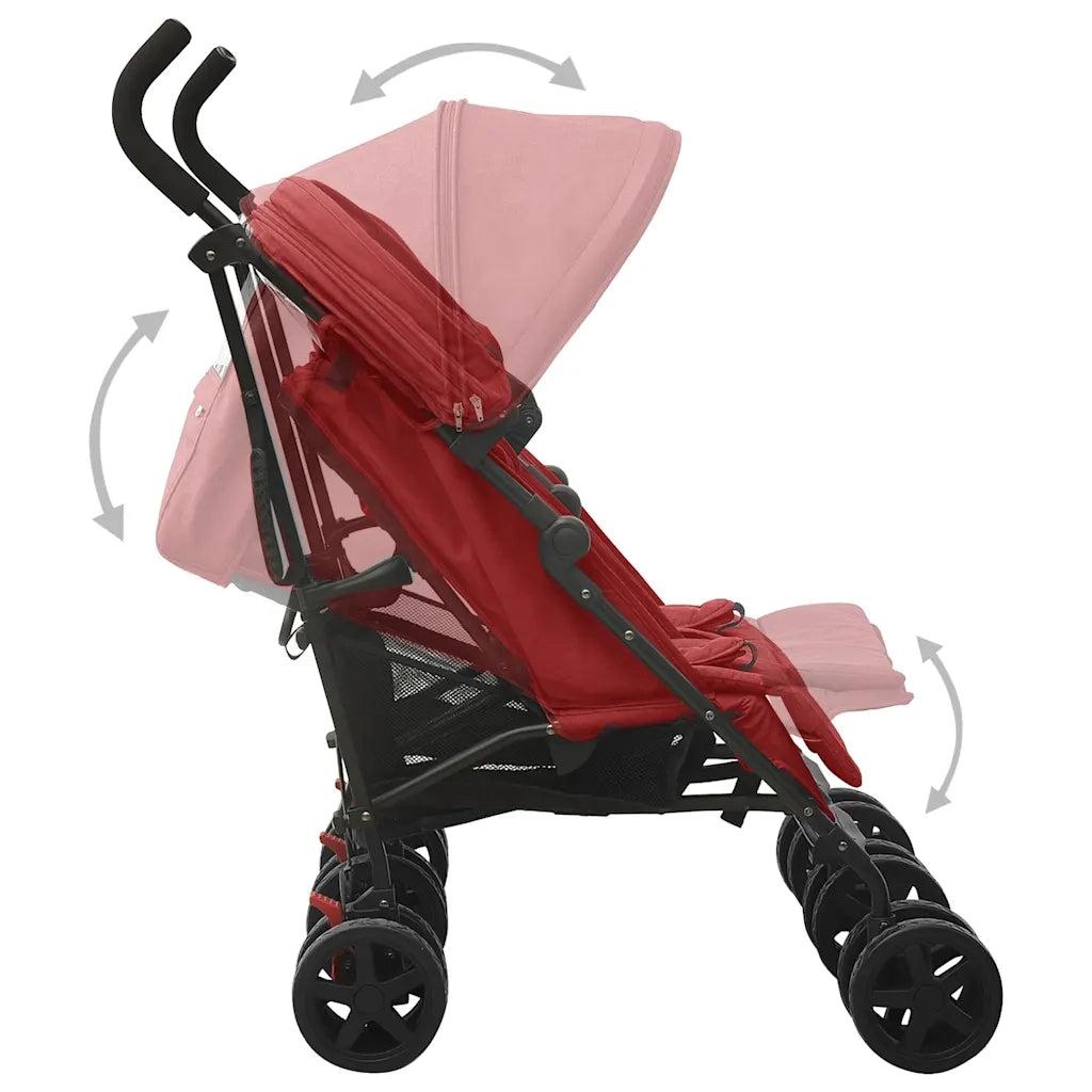 Passeggino Gemellare in Acciaio Rosso CFW6678923