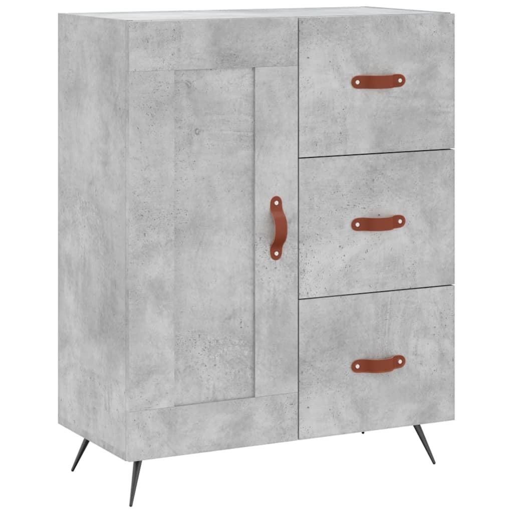 Buffet credenza cassettiera mobiletto mobile contenitore organizer cucina soggiorno salotto alto 69,5 x 34 x 180 cm legno ingegnerizzato grigio 02_0034541
