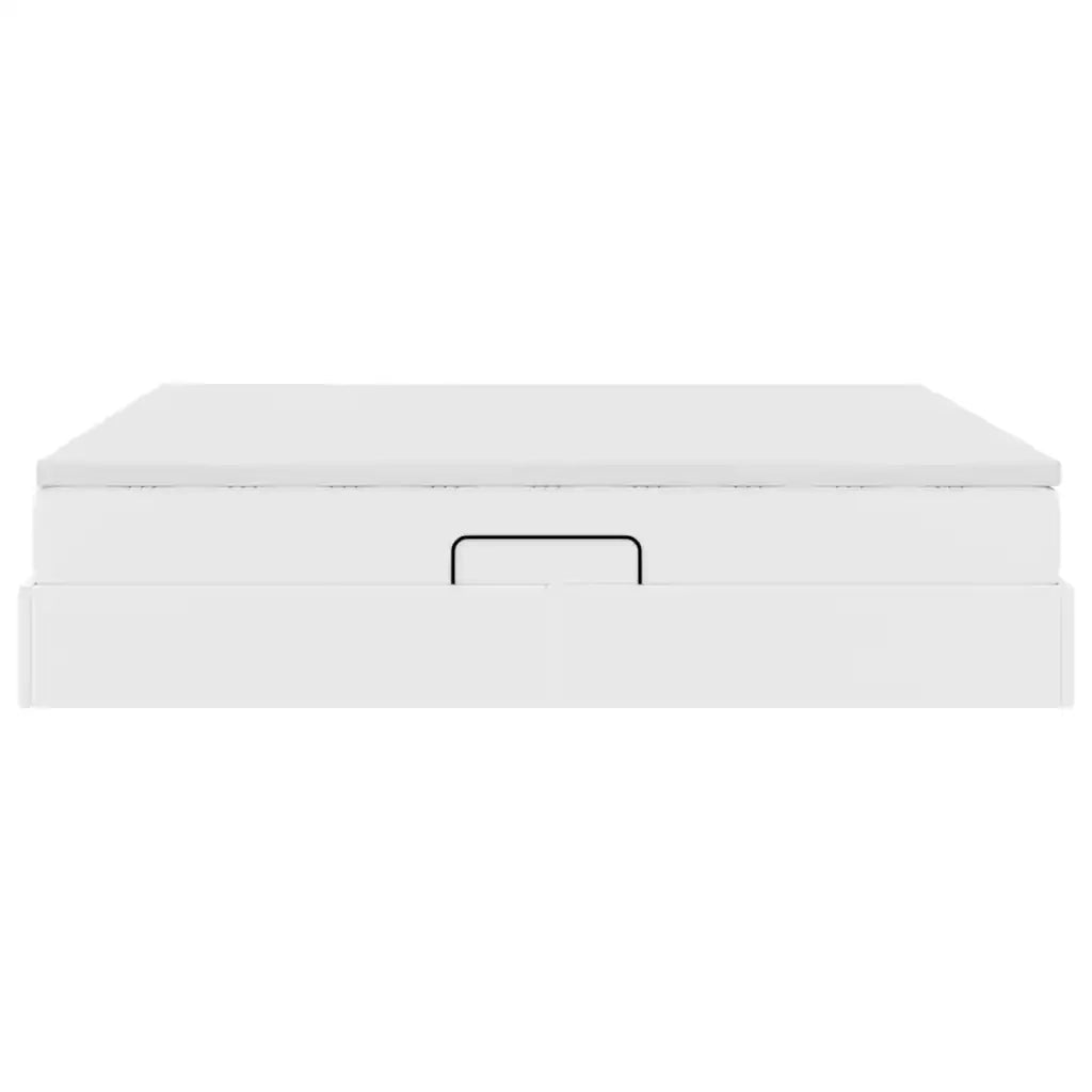 Letto con contenitore e materasso Bianco 200 x 200 cm 3370346