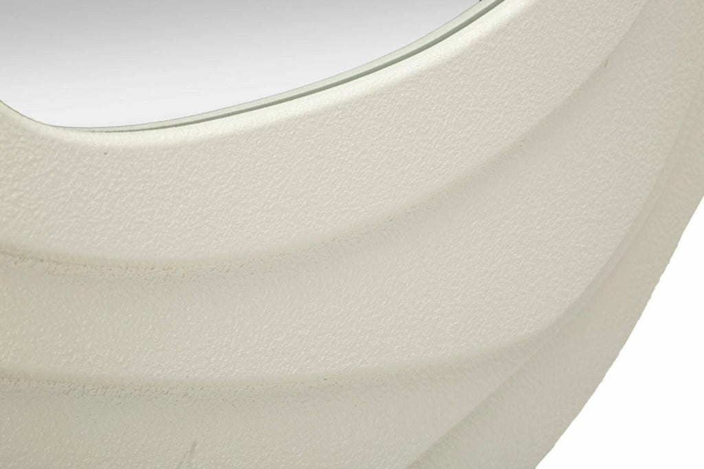 Specchio Brennero, Specchiera, Articolo d'arredo a muro, Decorazione con specchio, 90x4 h97 cm, Bianco