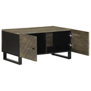 Tavolino da salotto | Tavolino da caff¨¨ | Tavolino da Soggiorno Nero 80x50x40 cm in Legno Massello di Mango