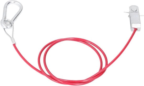 Cavo di Sicurezza in Acciaio Inossidabile - 1 Metro - Con Anello o Cerniera di Carico - Resistente ai Sollecitamenti e ai Contatti