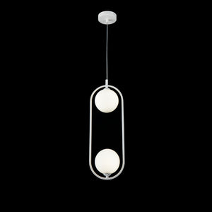 Lampada pendente Modern in Metallo Ring Bianco