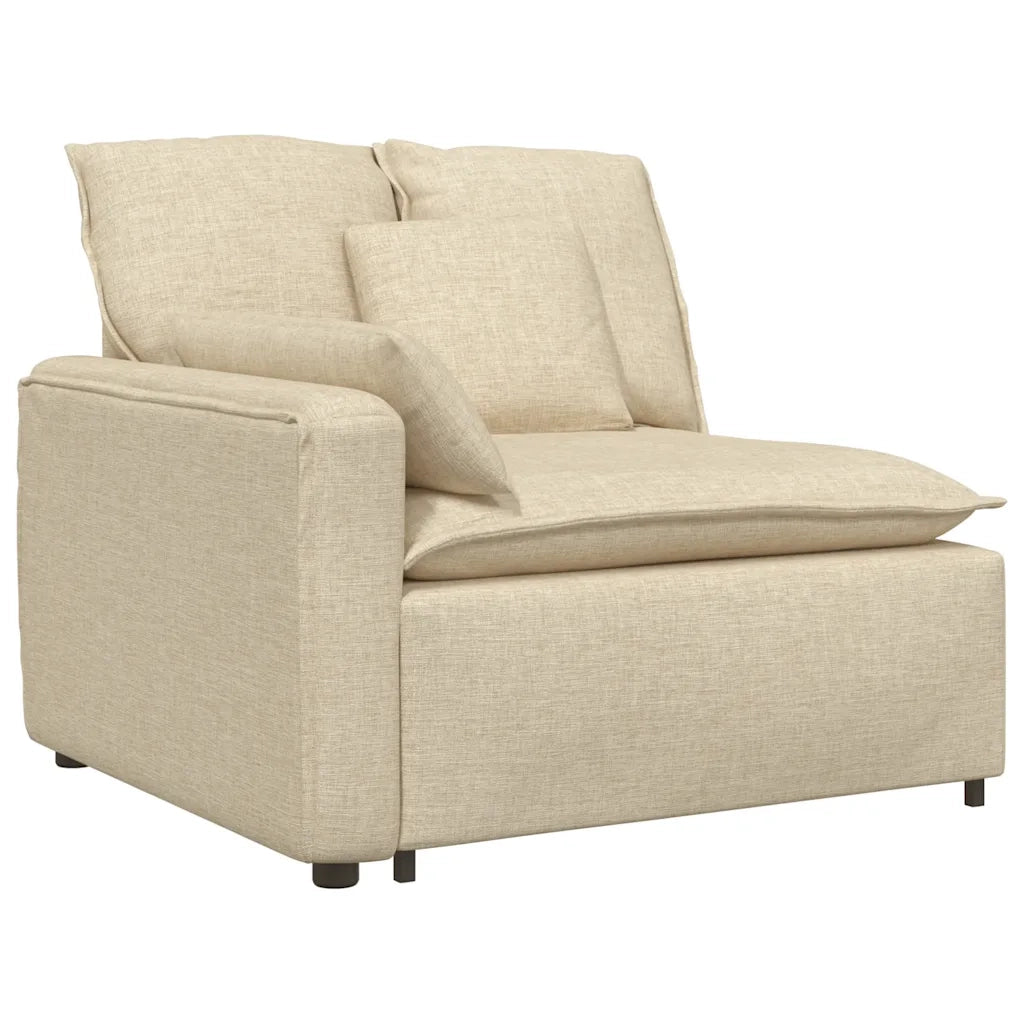 Divano Modulare con Cuscini-Sofa Modulare-Divanetto Crema