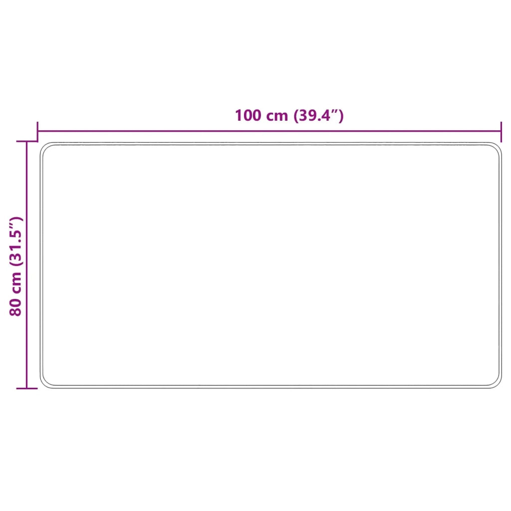 Runner Tappeto MARSA Giallo 80 x 100 cm Poliestere e PVC