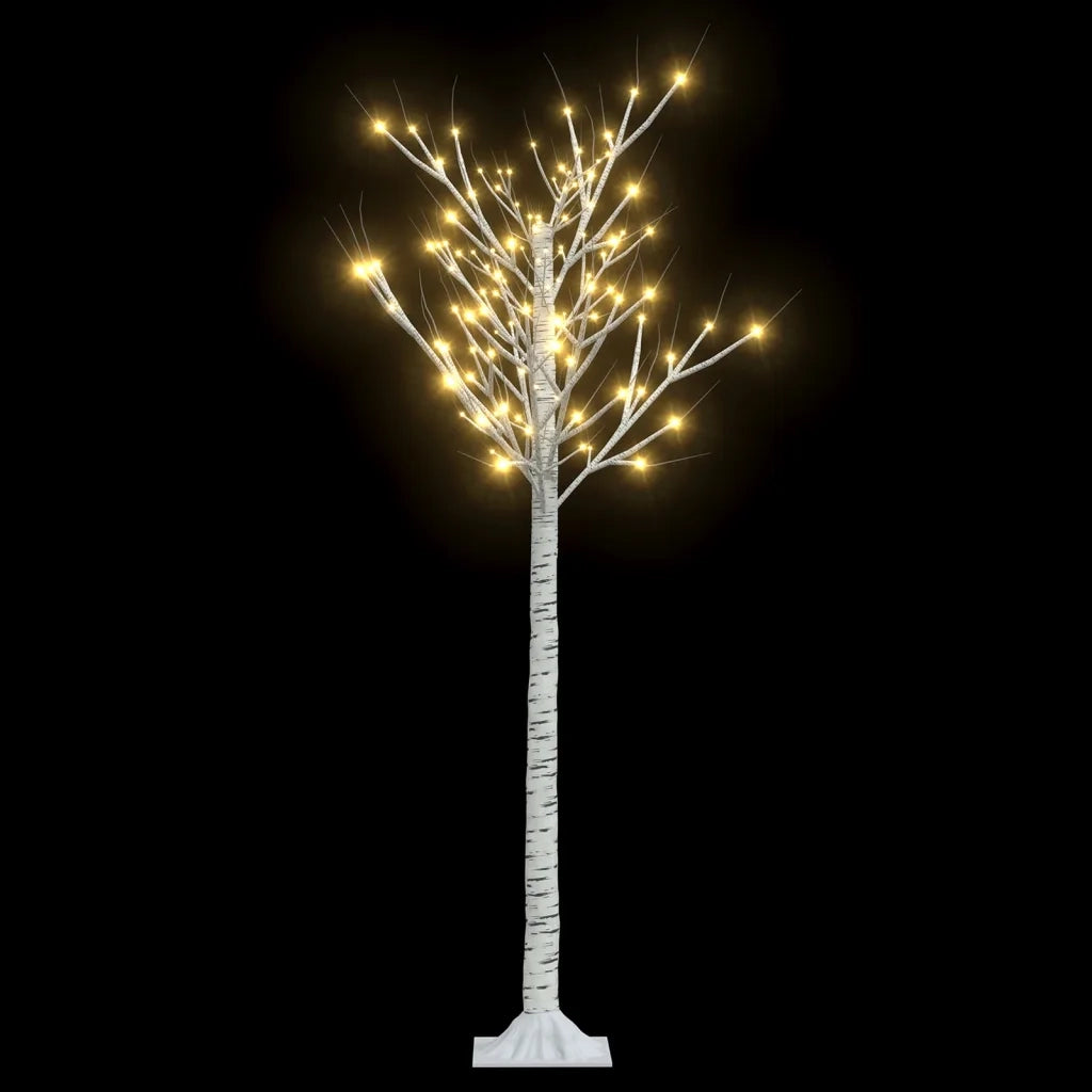 Albero Natale 156 LED 1,5 m Salice Bianco Caldo Interno Esterno 332954