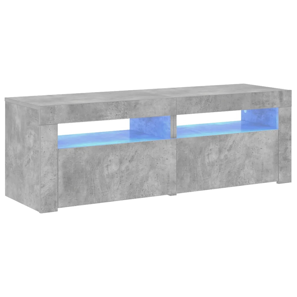 Mobile Porta TV con Luci LED Grigio Cemento 120x35x40 cm cod mxl 14158