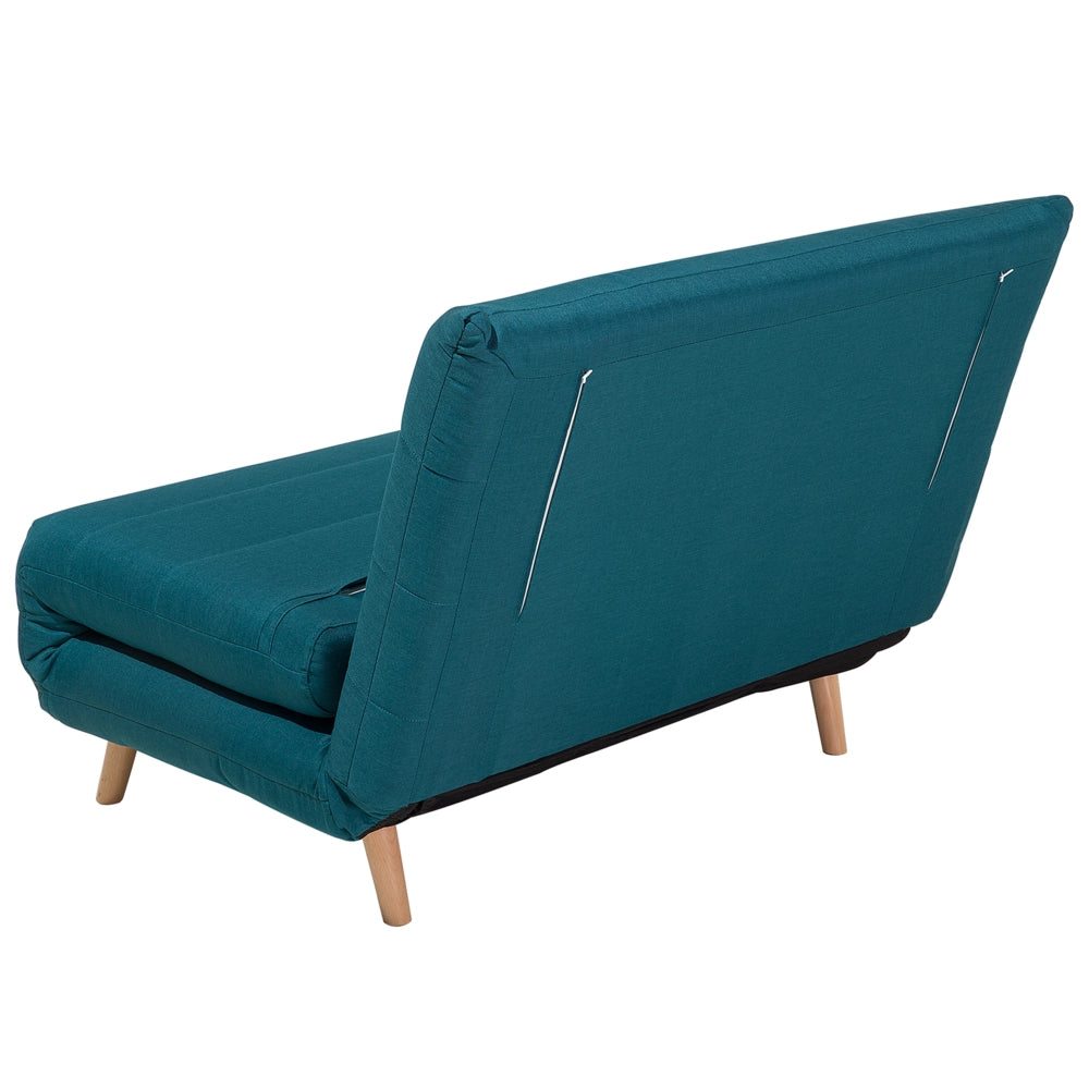 Divano letto piccolo tessuto blu 1 posto letto pieghevole senza braccioli scandinavo