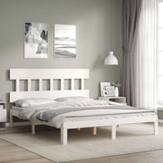 Giroletto senza Materasso Bianco 160x200 cm Legno Massello Pino 3193607