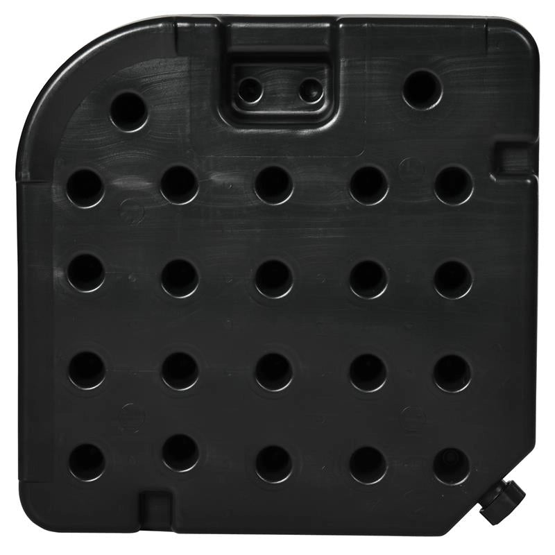 BASAMENTO PER OMBRELLONE SET 4 PEZZI IMPILABILI CON MANIGLIE INTEGRATE IN HDPE 99.7X99.7X8.3 CM NERO