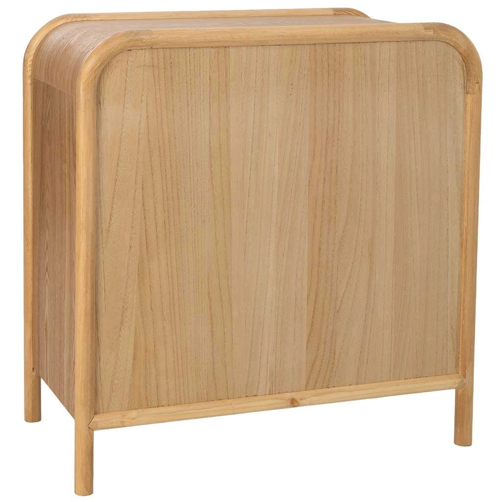 Cassettone in legno e rattan marrone 80x40x81h cm