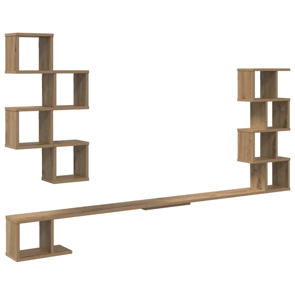Mensola per TV da muro Rovere Artigianale 180 x 15 x 94 cm 8012299
