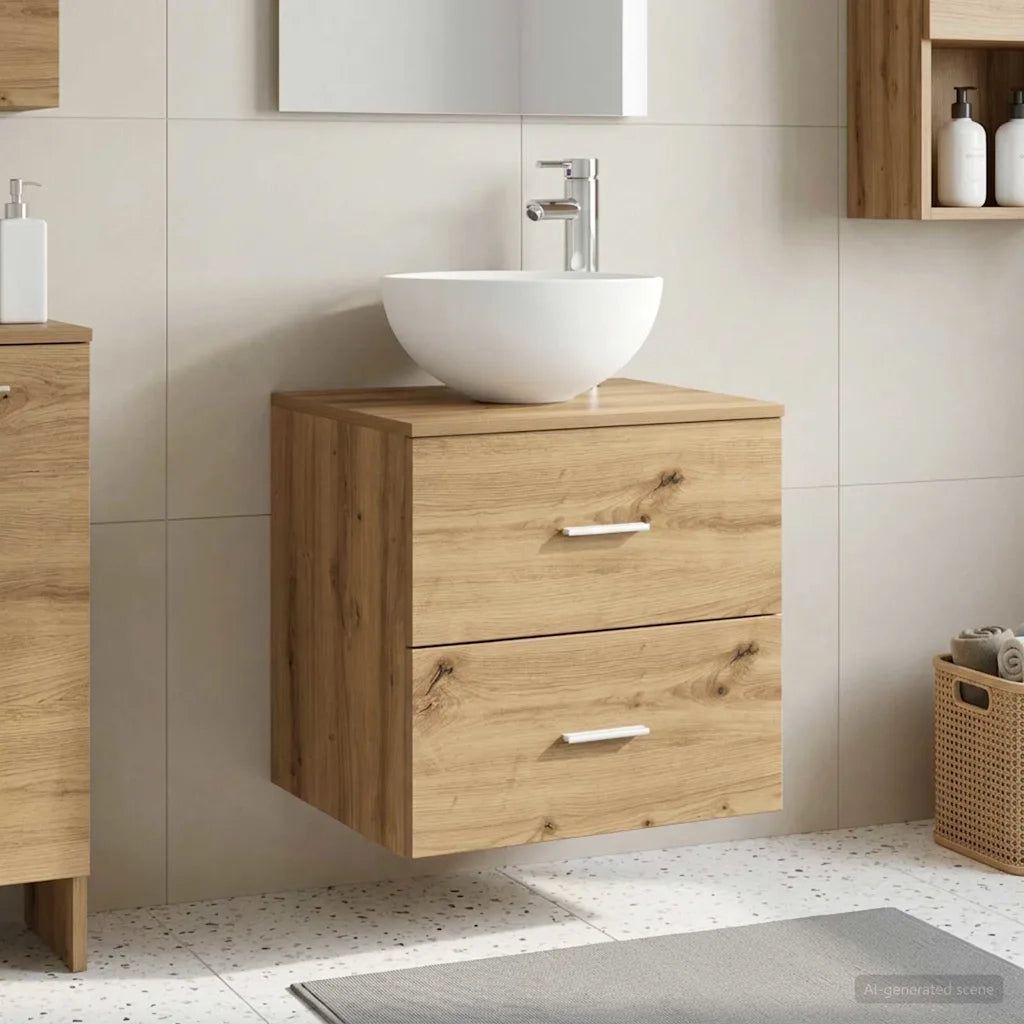 Mobile Lavabo da Parete Rovere Artigianale 49,5 x 41 x 64,5 cm