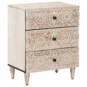 Mobiletto da Letto con cassetto Bianco 50 x 33 x 60 cm 4018377