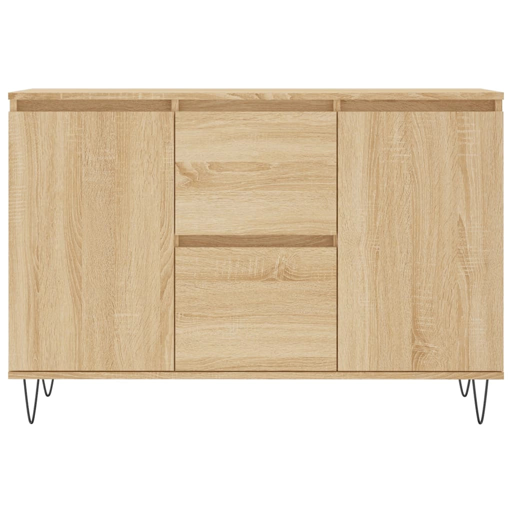 Buffet credenza cassettiera armadio mobile contenitore organizer cucina soggiorno rovere Sonoma 104 x 35 x 70 cm legno ingegnerizzato marrone 02_0031485