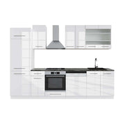Cucina componibile Fame-Line Bianco lucido/Bianco 300 cm, PL Antracite Vicco
