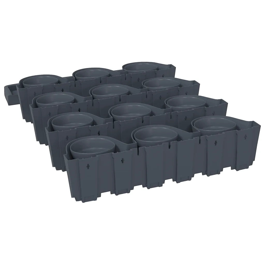 2 pz Set per Piante Giardino Verticale 1Antracite Polipropilene