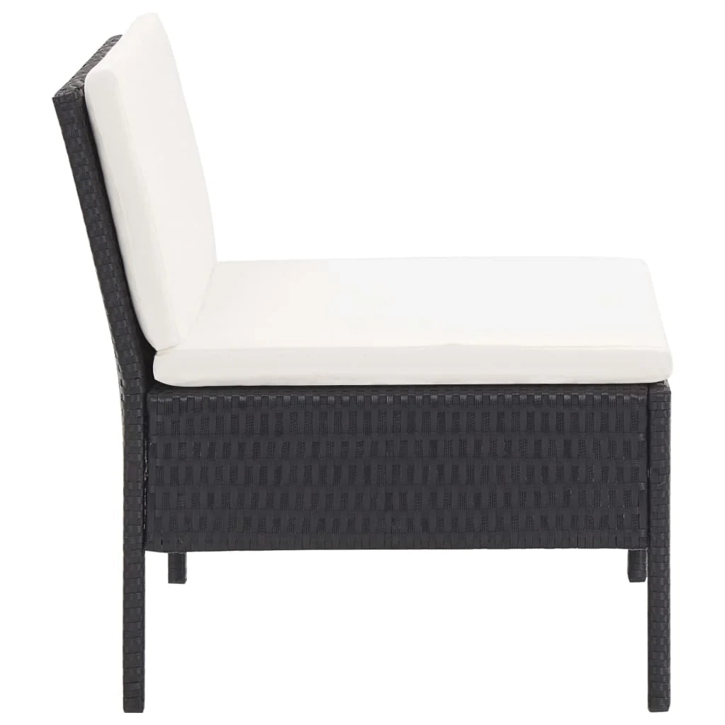 Set di mobili da giardino 6 pz con cuscini in poly rattan nero 02_0016915