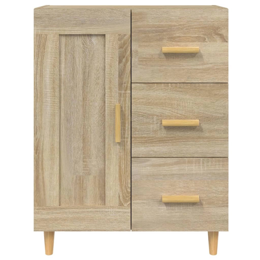 Buffet credenza cassettiera armadio mobile contenitore organizer cucina soggiorno rovere Sonoma 69,5 x 34 x 90 cm legno ingegnerizzato marrone 02_0031647