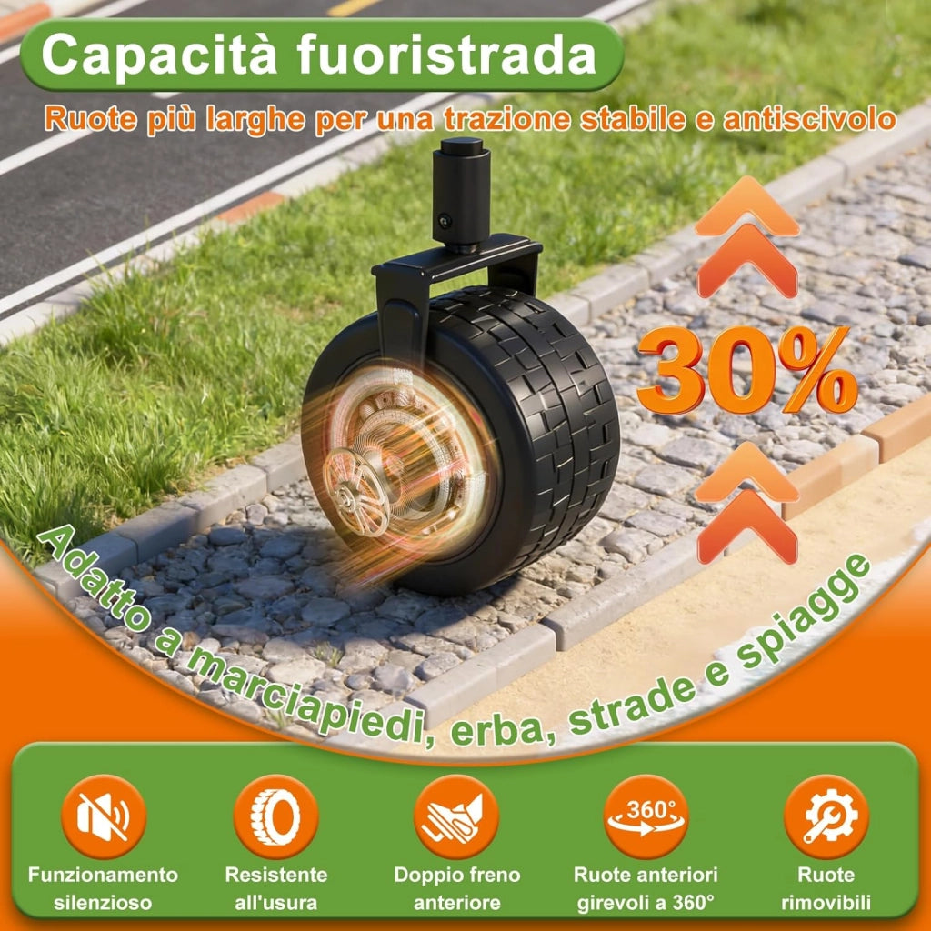 260L carrello spiaggia 200kg carrello con ruote portatutto grandi,carrellos pieghevole Con Braccioli Regolabili e Tasche Laterali per Giardino Campeggio all'aperto Ogni Tipo di Terreno, Nero