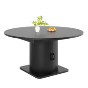 Tavolo da pranzo allungabile con vano contenitore e ripiani estraibili per cucina in MDF e metallo nero