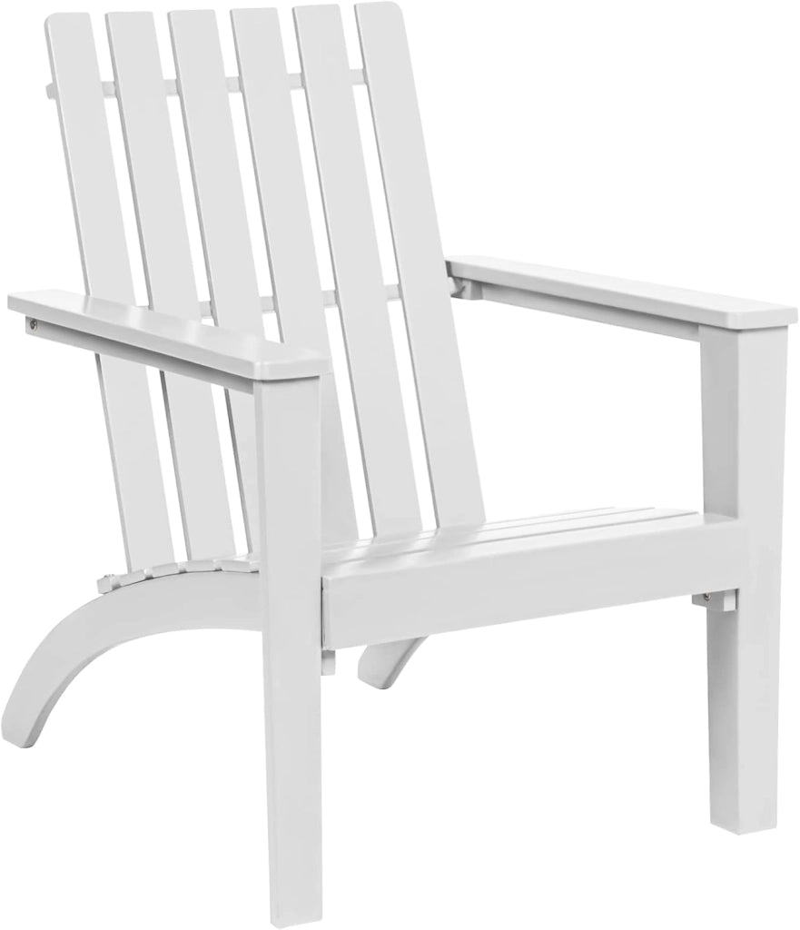 Sedia Adirondack da giardino esterno, poltrona Adirondack in legno di acacia, sedia esterna terrazza carico 160 kg, per giardino, balcone, piscina (nero)