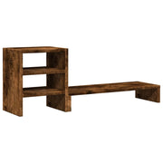 Supporto per monitor complemento d'arredo per scrivania e organizer per ufficio in legno composito marrone 02_0044950