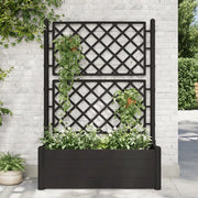 Fioriera da Giardino con Graticcio 100x43x142 cm PP Antracite
