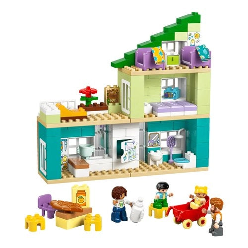 Costruzioni lego 10470 duplo town casa familiare moderna 3 in 1 con pe