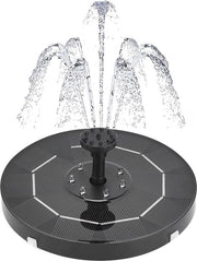 Fontana solare con pompa subacquea alimentata da energia solare con luce LED - BirdBath Garden - pompa solare da 35 W per vasca idrica - nero .