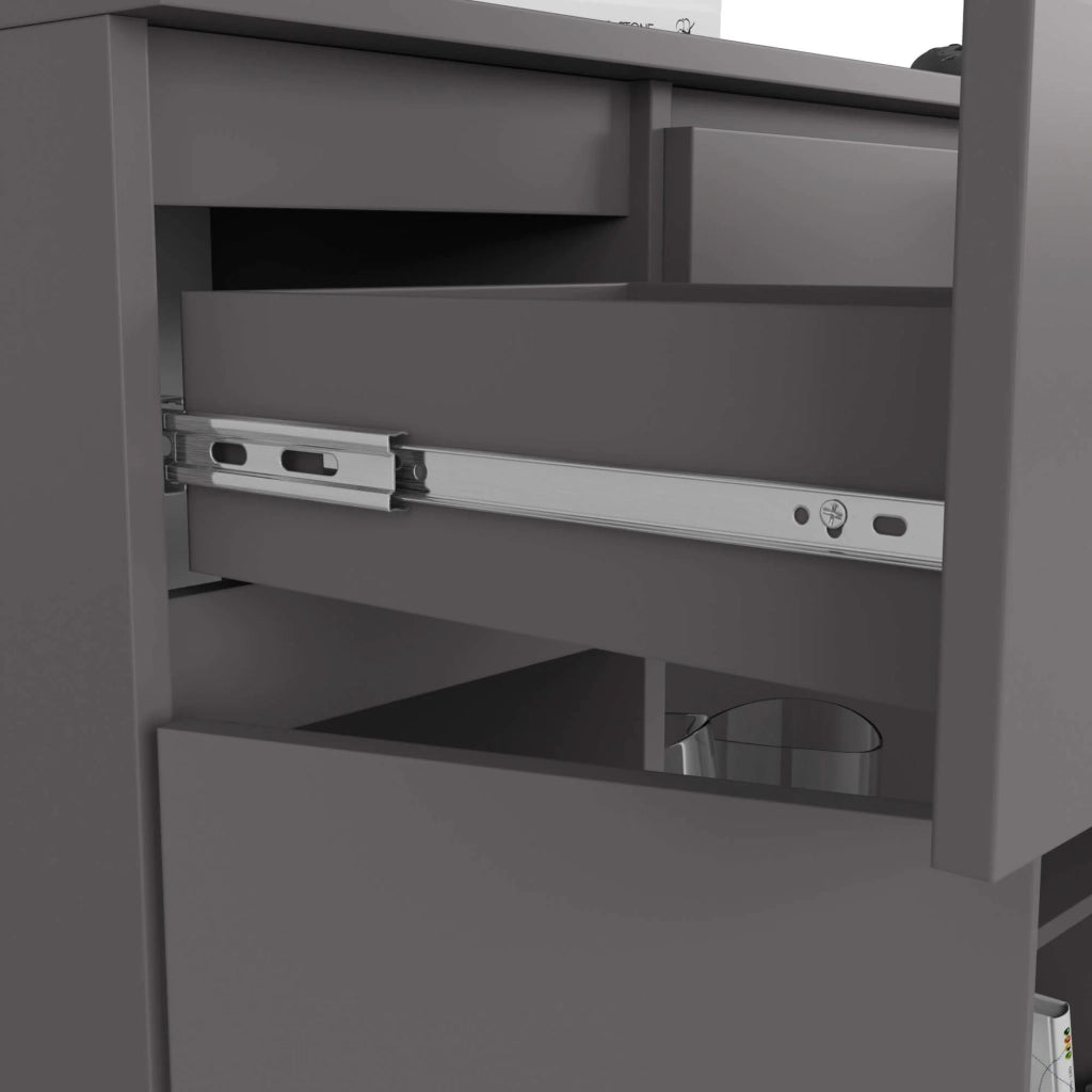 Cassettiera AKORD K100 Grigio Grafite 101 cm 2 ante 3 cassetti 101x35x98 cm