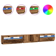 Mobile TV | Armadietto TV | Mobile Porta TV con LED Legno Antico 300x35x40 cm Truciolato