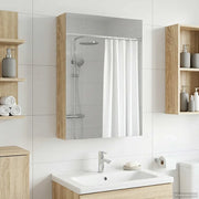 Mobiletto per specchio da bagno con lo scaffale Rovere Sonoma