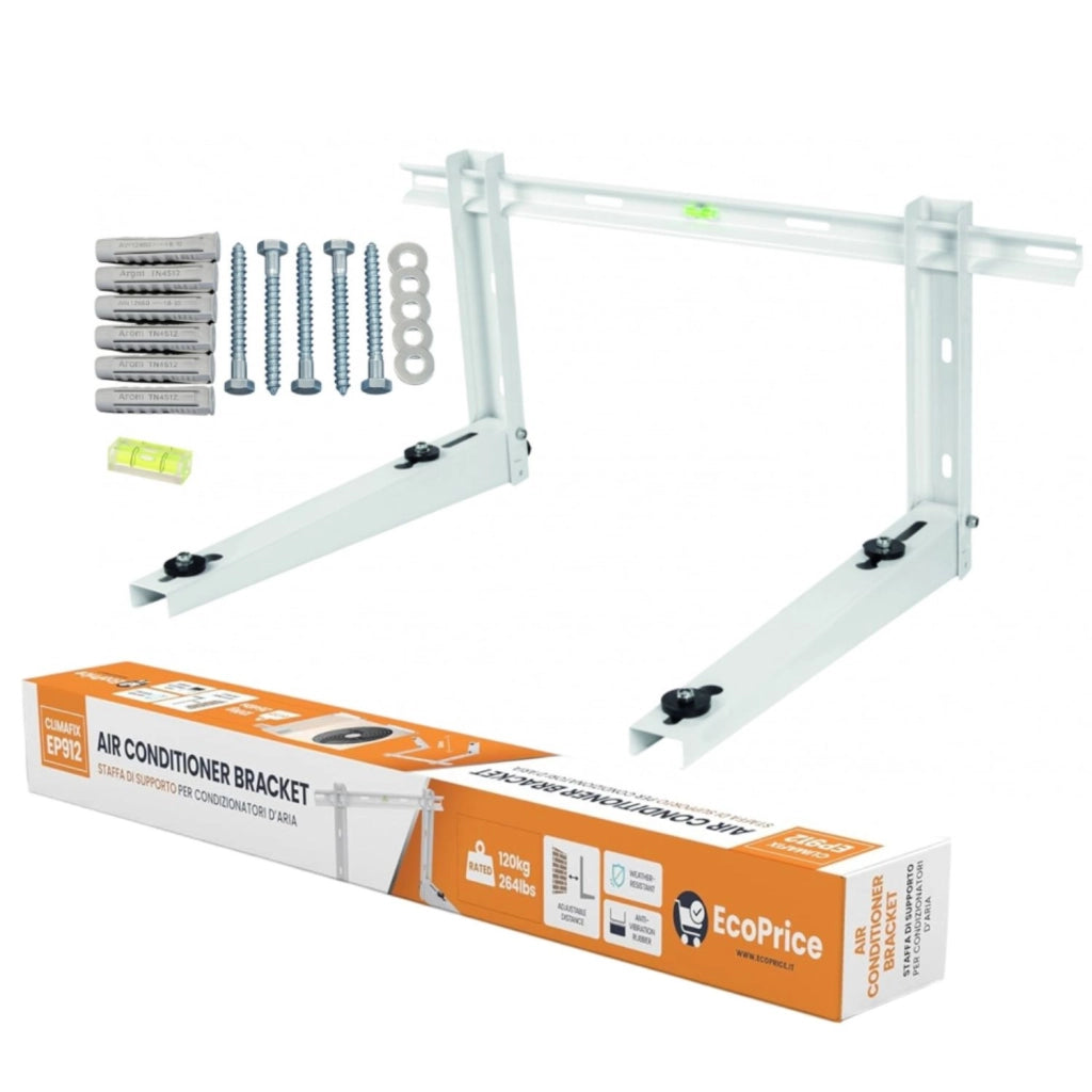 Ecoprice Staffa Per Climatizzatore / Condizionatore - Portata max 120kg  9000 BTU 12000 BTU