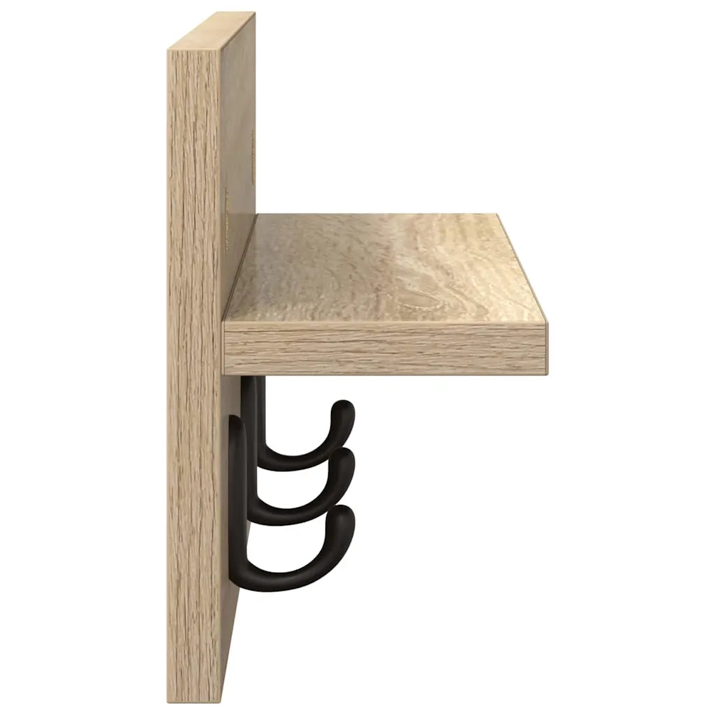 Appendiabiti a muro Rovere Sonoma 40 x 10,5 x 18 cm 874381