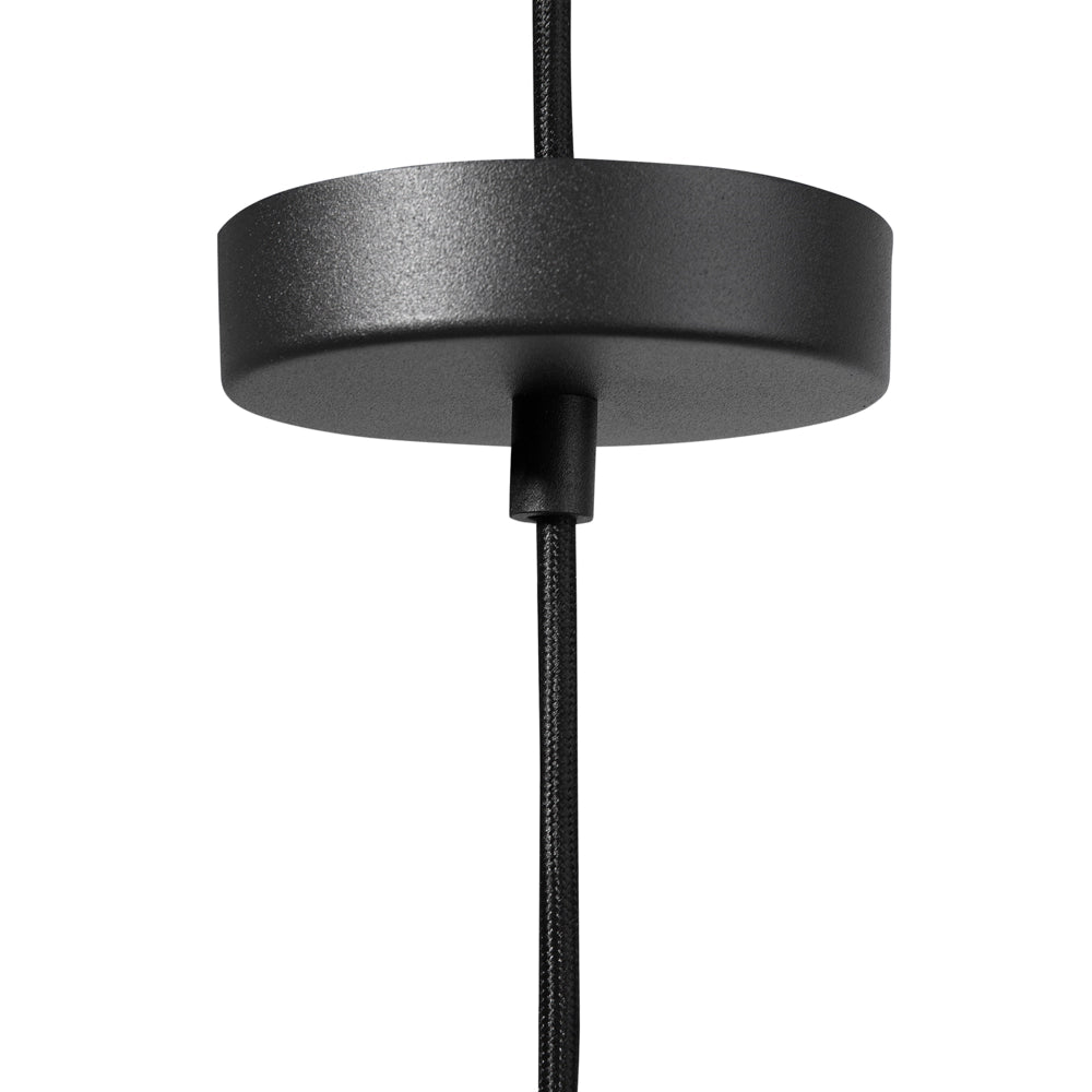 Lampada da soffitto nera Mezza Globo Metallo Industriale Moderna