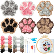 Kit di bordatura a punti per 22 pezzi con disegno di artiglio per kit di DIY per iniziare a bordare set di kit di bordatura per iniziare a bordare sottopanno per artigianato e hobby sottopanno per aghi da bordatura