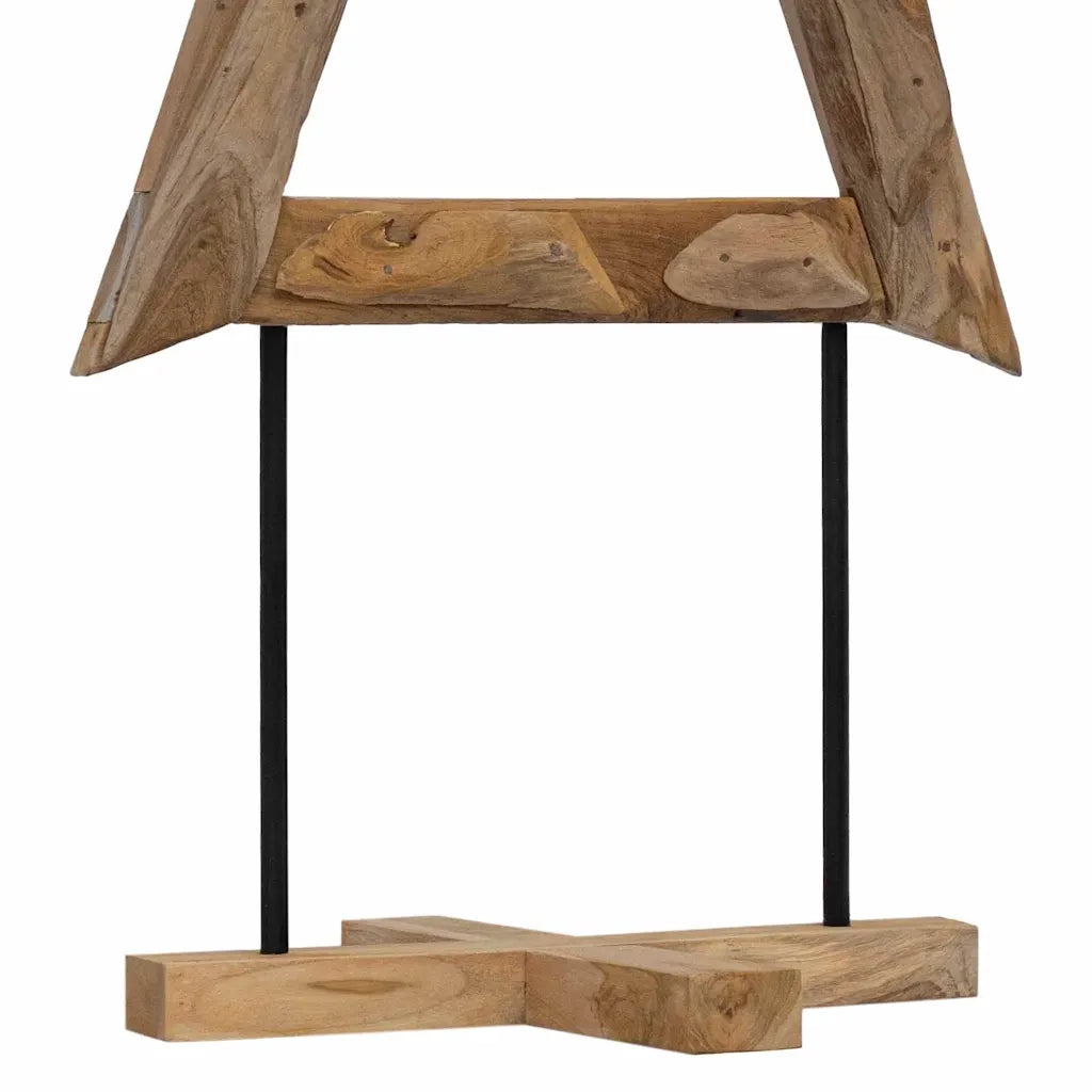 Albero di Natale Marrone 149,5 cm Legno massello di teak