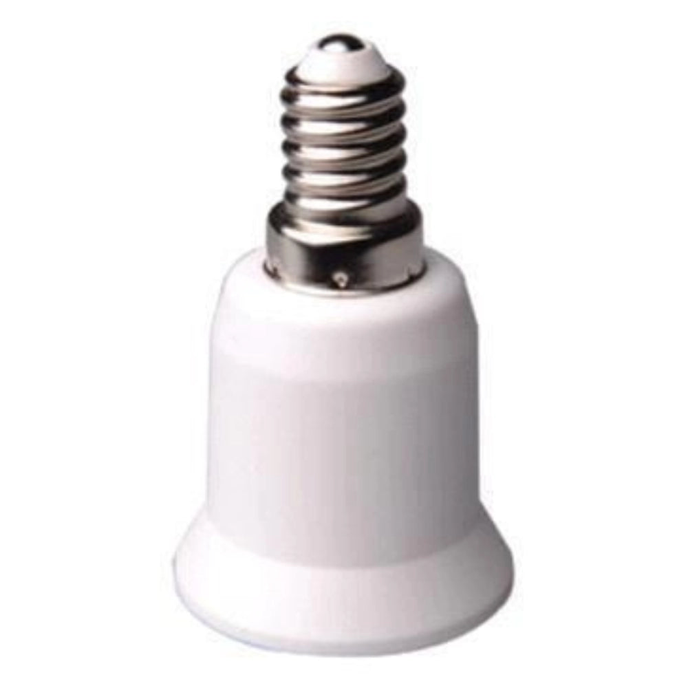 Adattatore portalampada da attacco e14 a attacco e27 plastica ip20