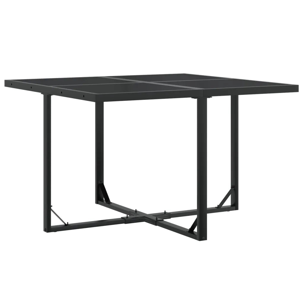 vidaXL Set da Pranzo da Giardino 9 pz Nero in Textilene