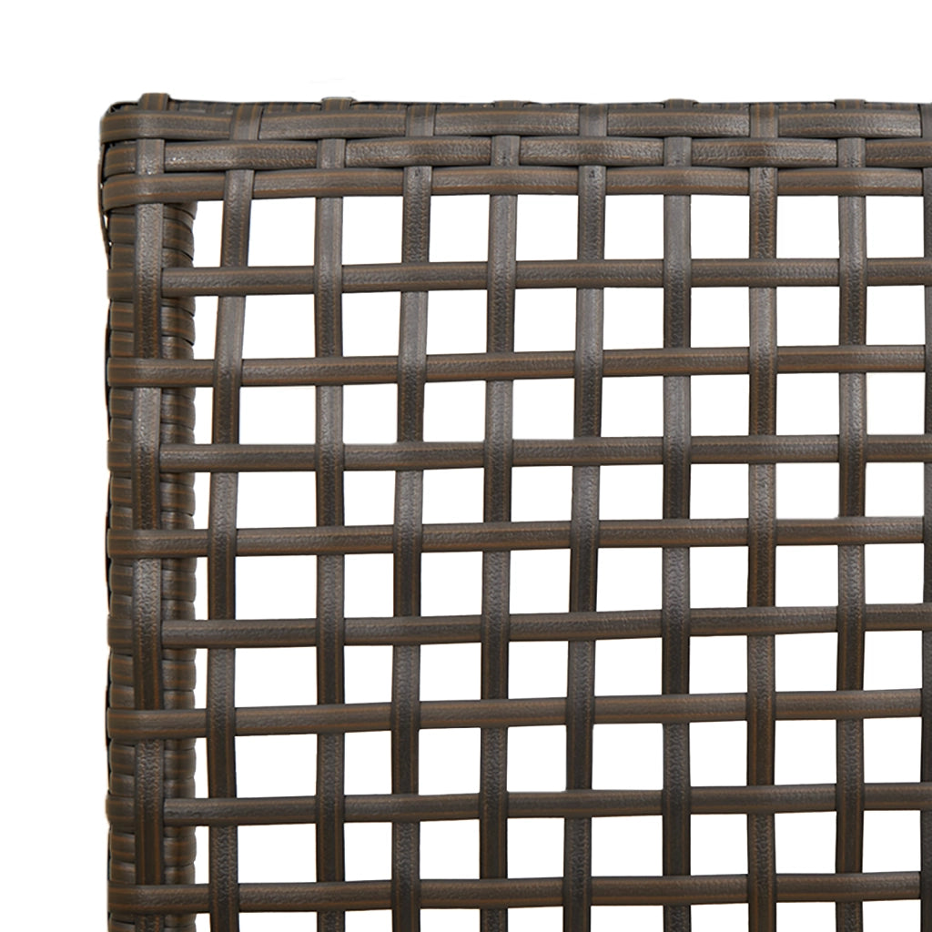 Sdraio da Giardino  2 pz con Cuscini Marrone Polirattan