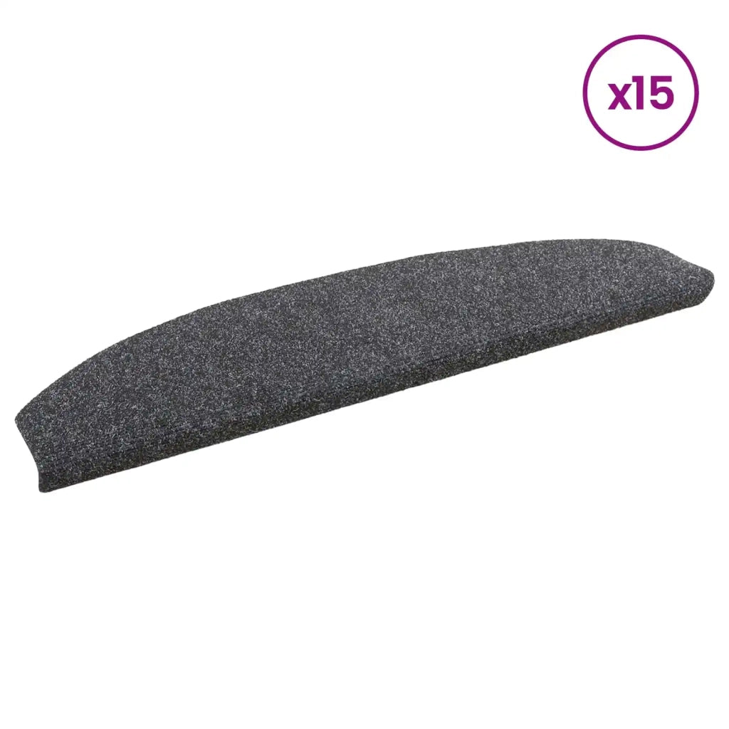 Tappetini per scale autoadesivi 15 pcs Grigio Scuro
