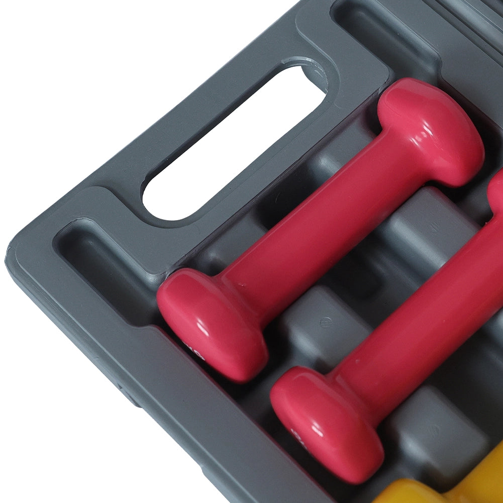 Set Manubri Palestra con Valigetta 2x0.5kg+2x1kg+2x1.5kg Pesi per Sport Fitness