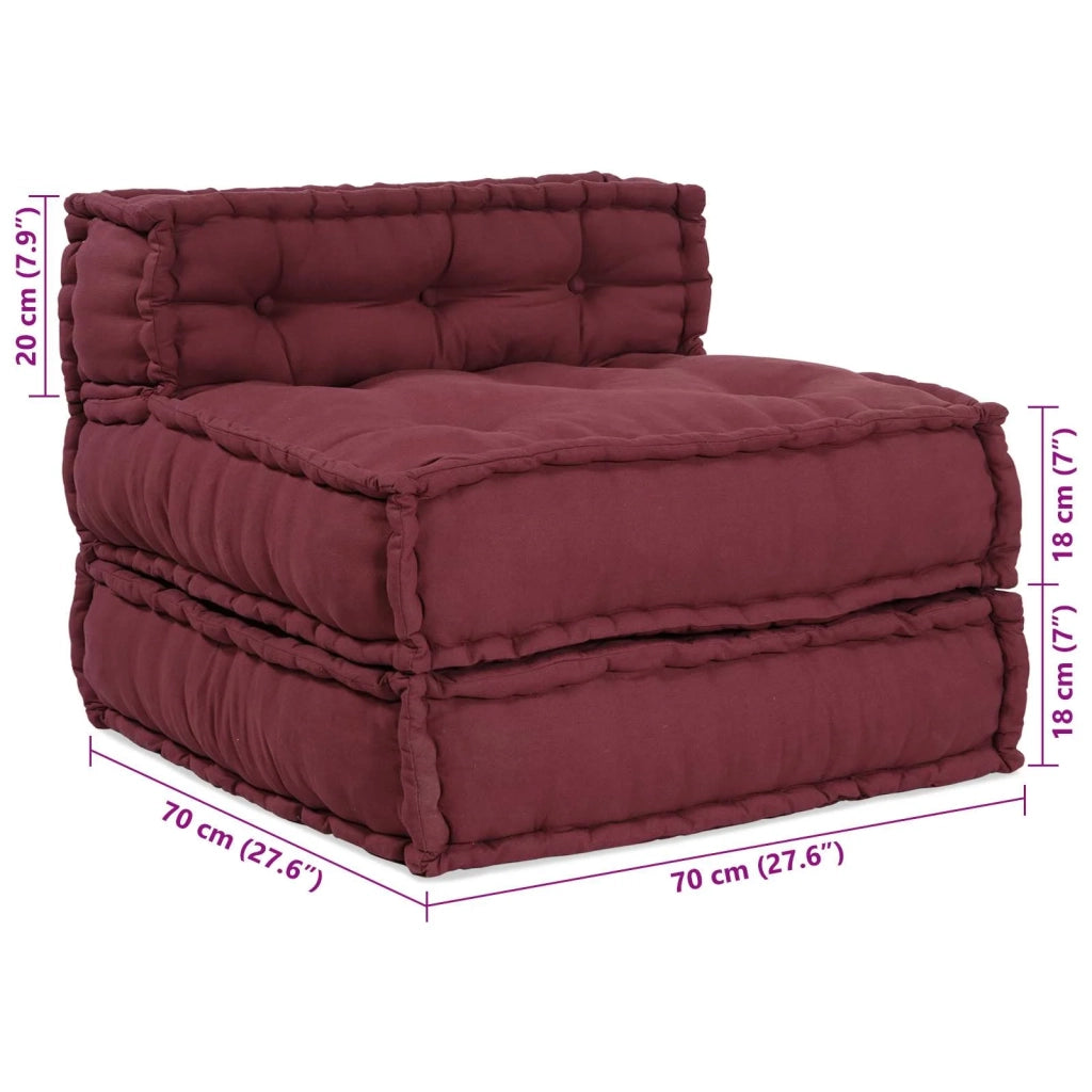 Divano modulare 4 pcs Bordeaux Tessuto 3315074