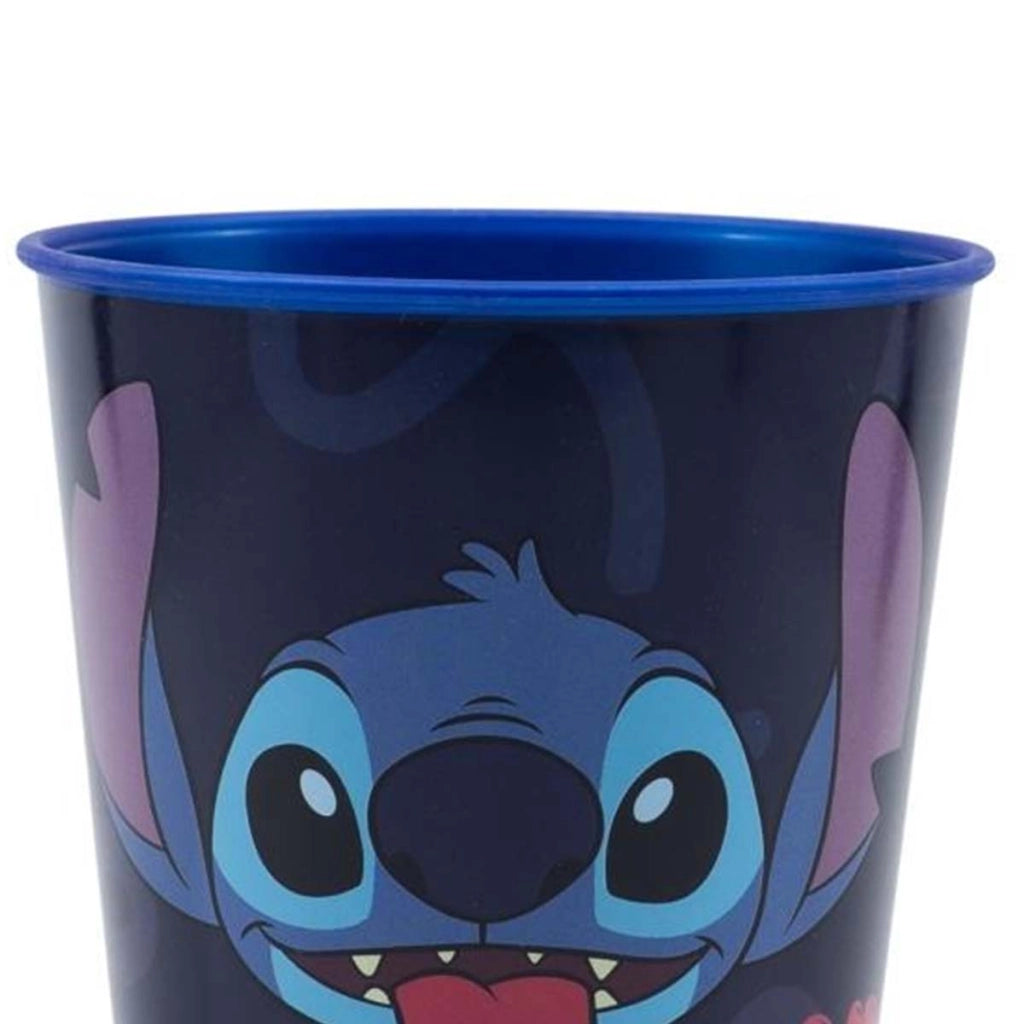 Bicchiere 260 ml per Bambini Leggero con Decorazione Stitch Blu Disney