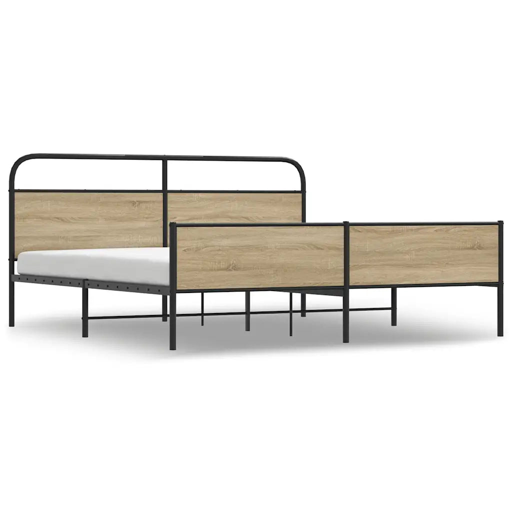 Giroletto senza Materaso in Metallo Rovere Fumo 193x203 cm 3318676