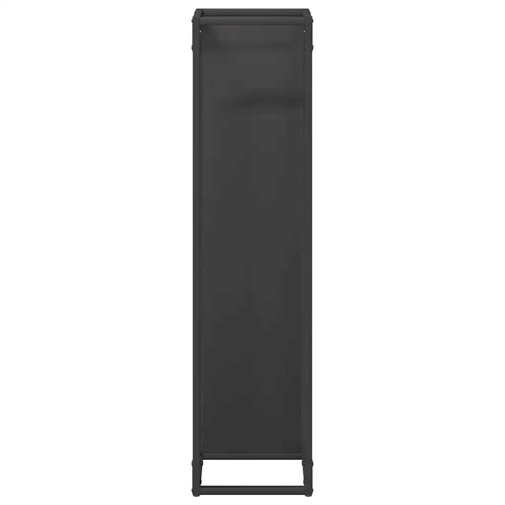 Rastrelliera per Legna da Ardere Nera 25x25x100 cm CFW5008672