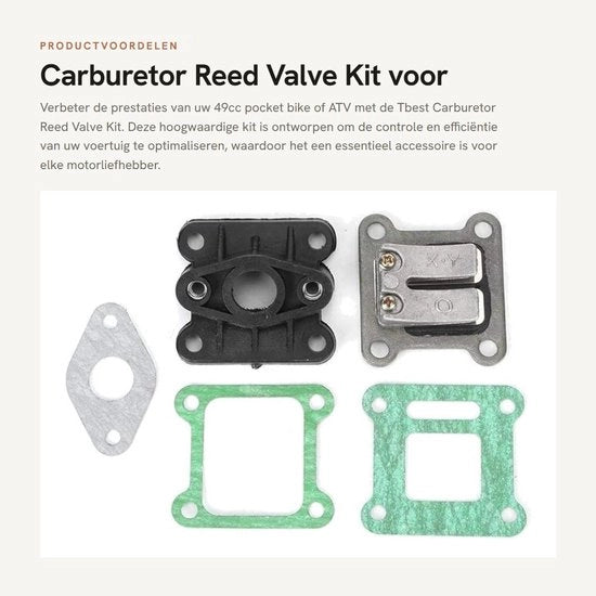 Valvola di aspirazione a rami in alta qualità - Impostazione semplice - Adatto per motocicletta a 49cc - Accessorio pratico - Resistente all'usura - Parte motore